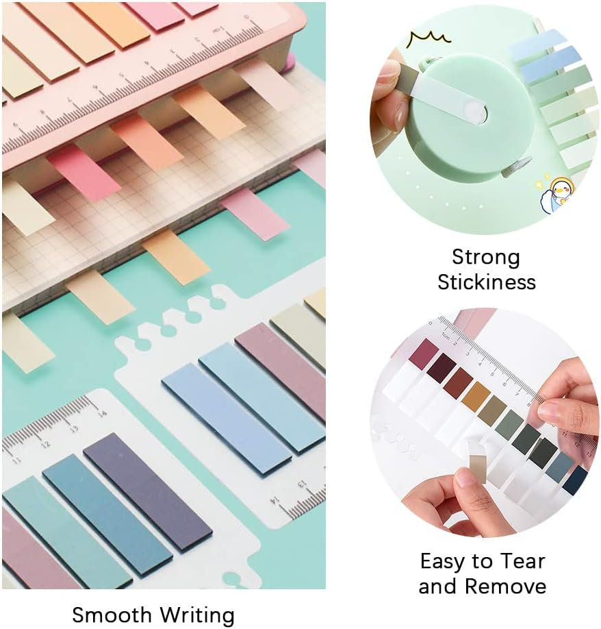 1600 PCS Sticky Index Tabs, Annotation Book Markers Tabs, Tabs for Annotating Books Supplies, Writable Page Notes, Morandi Aesthetic Sticky Tabs for Reading File Classify Page Marking image number 2