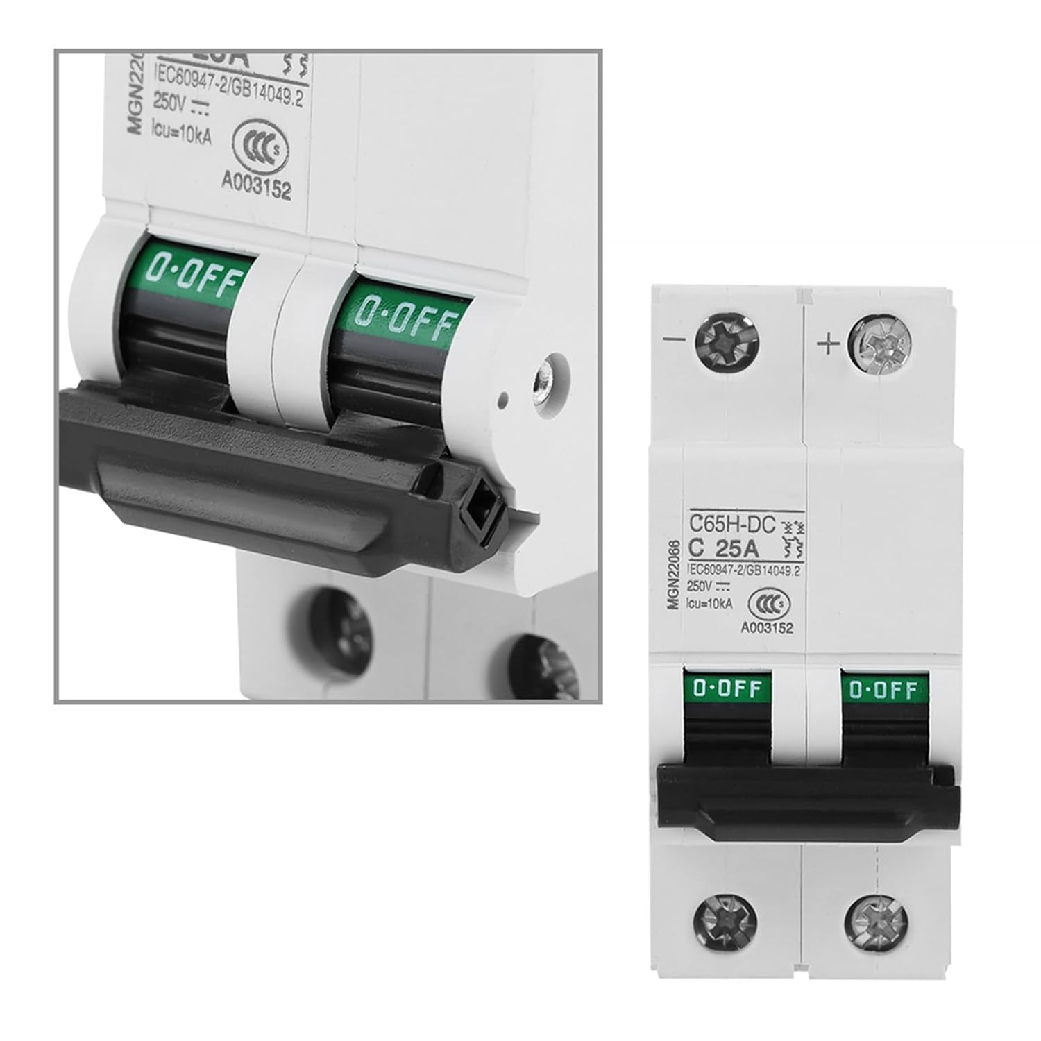 25A,40A DC Circuit Breaker, Fast Closing, Operation, White, Widely Used for Solar Panels Grid System, Wind, and Solar Hybrid System (25A) image number 4