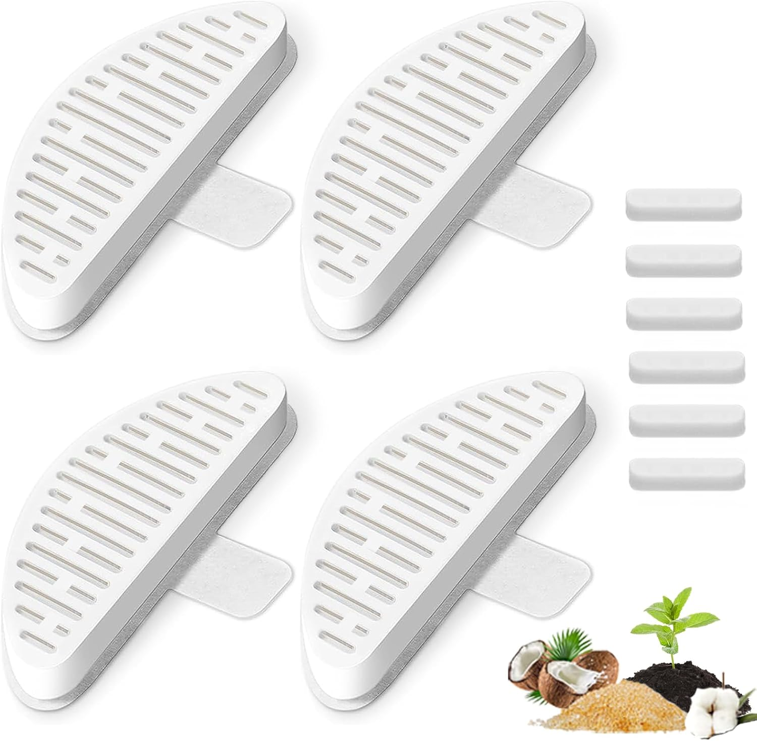 4 Pack Cat Water Fountain Filter & 6 Pack Replacement Fliter Sponges Fit for Uahpet Water Fountain 67Oz/2L Automatic Pet Fountain,Pack of 10