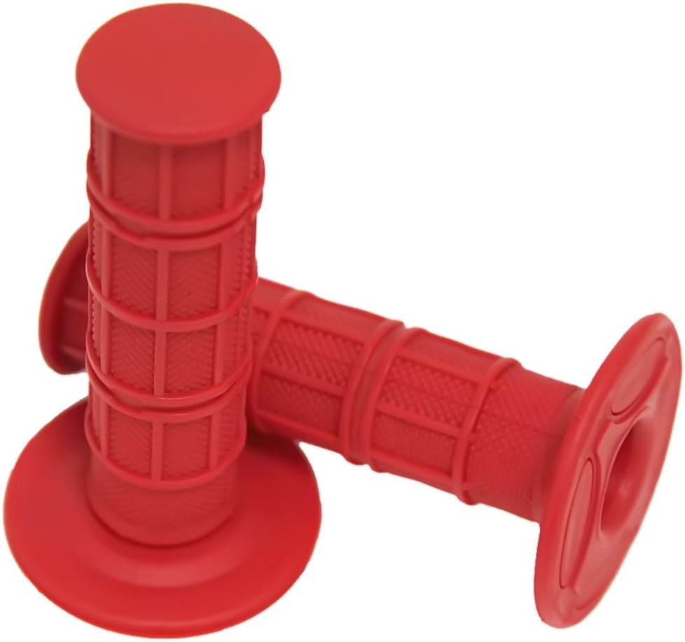 7/8 Practical Motorcycle Hand Grips Dirt Bike Motocross Gel Handlebar 2Pc- Red - Light Blue image number 3