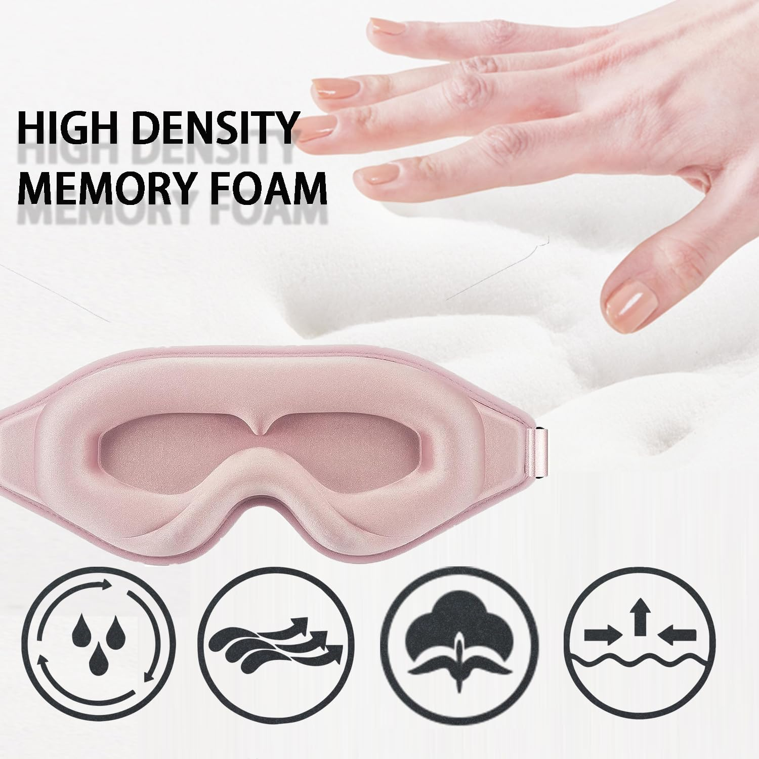 Pink Eye Mask for Lash Extensions, Sleep Mask for Lash Extensions for Women,Lash Extension Sleep Mask for Travel Yoga Nap, 100% Blackout 3D Eye Mask for Sleeping