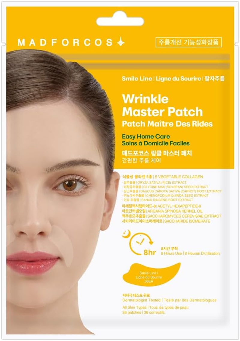 Hydrolyzed Collagen Overnight Wrinkle Patches for Lip Lines, Korean Skincare (32 Patches) image number 2