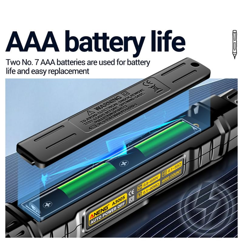 ULTECHNOVO Pen Multimeter Digital Voltage Tester Compact Multi Meter for Electrical Testing in Tight Spaces image number 5