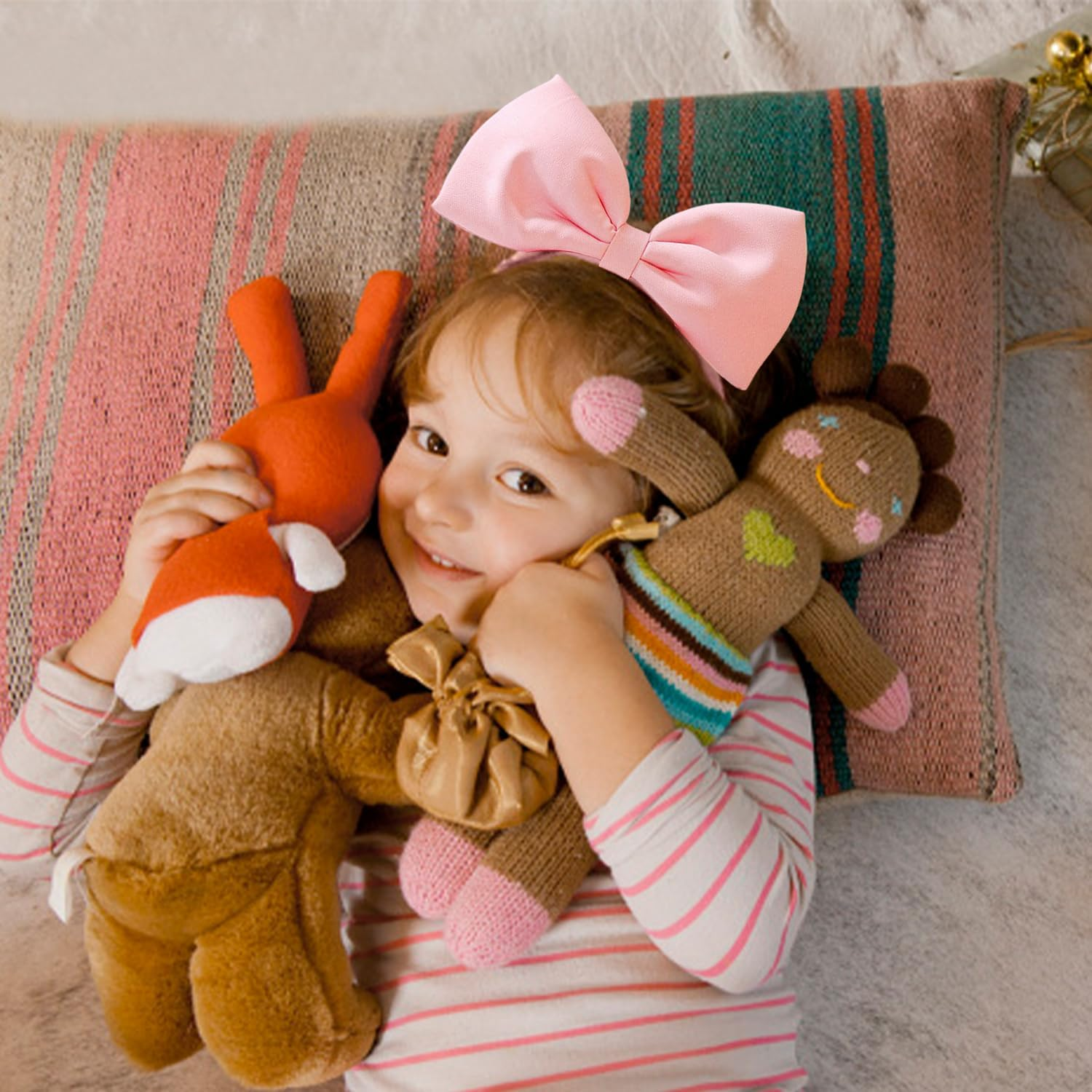 2 Large Bow Headbands, Classic and Fashionable, Simple Hair Accessories for Women, Interesting Rotating Recipes, Fixed Hairstyle Decorations. image number 1