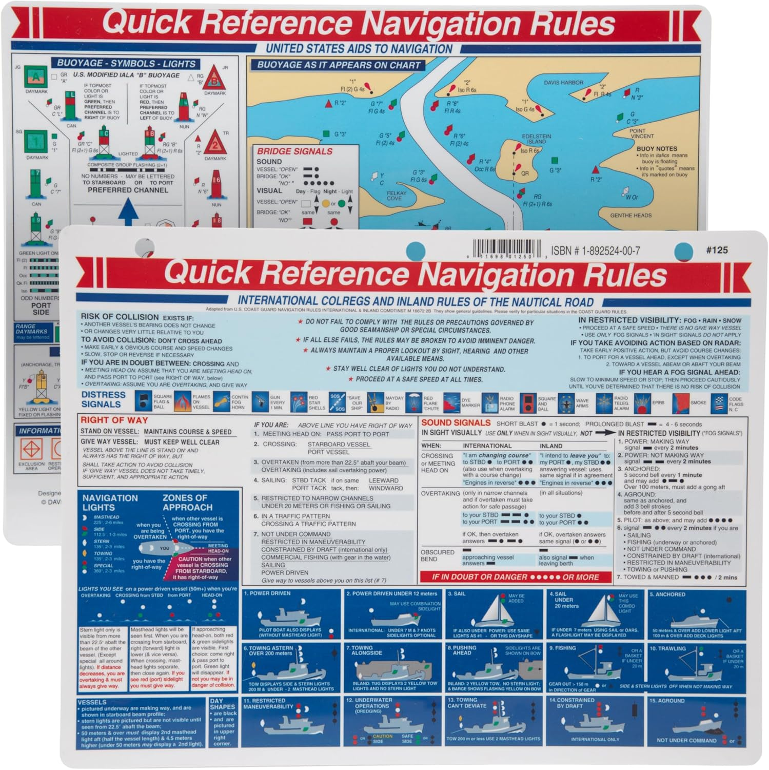 Davis Instruments Navigation Rules Quick Reference Card