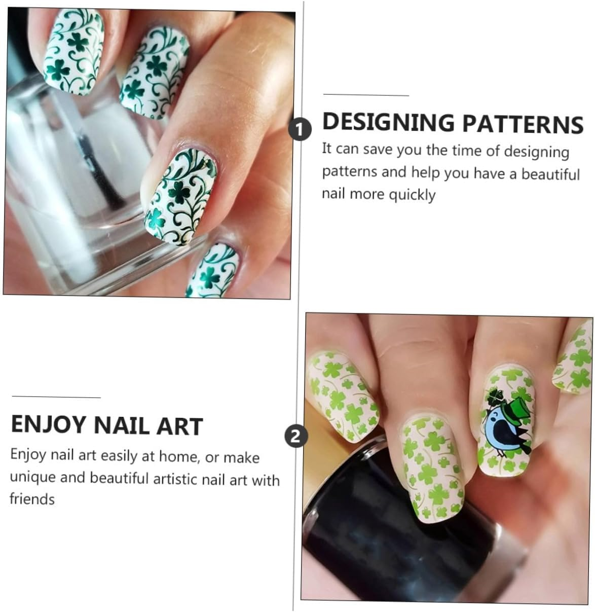 Gogogmee Patrick'S Day Nail Stamping Templates Durable Nail Decoration Plates for Creative Manicure Art for Festive Easy to Use Stencils for And image number 5