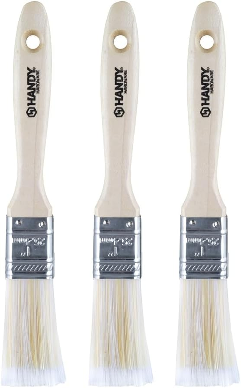 Handy Hardware Wooden Handle Paint Brush, 25 Mm Size (Pack of 3)