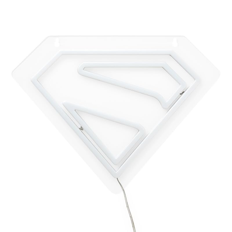Superman Logo LED Neon Wall Light, Officially Licensed DC Comics Lamp with Power Cord for Home, Living Space D&eacute;cor, Gift for Superhero Fans | Paladone