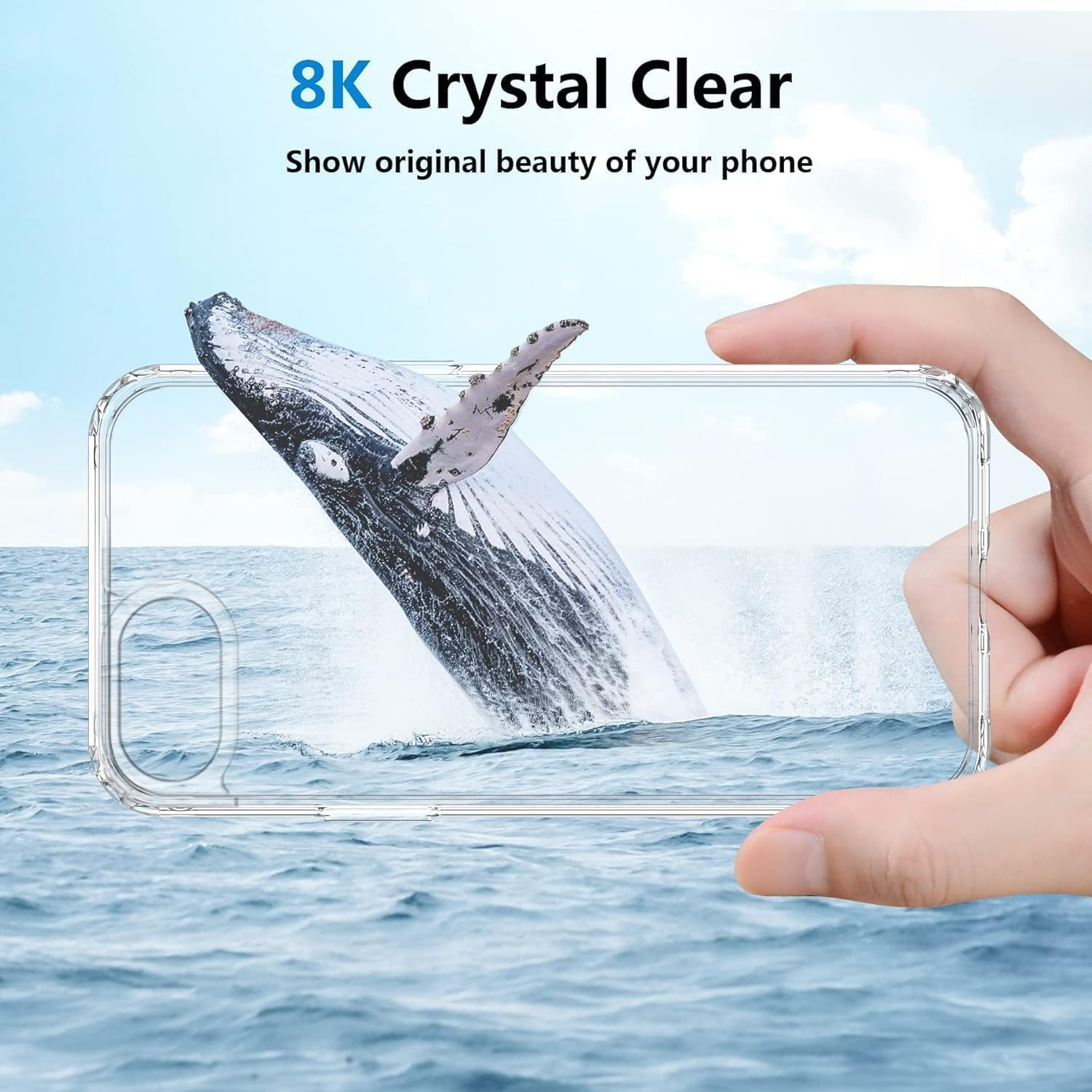 T Tersely Crystal Clear Case for Iphone 16E 2025(6.1-Inch), [Anti-Yellowing] Hard Back Slim Shockproof Bumper Anti-Scratch, Suitable for Wireless Charging image number 1