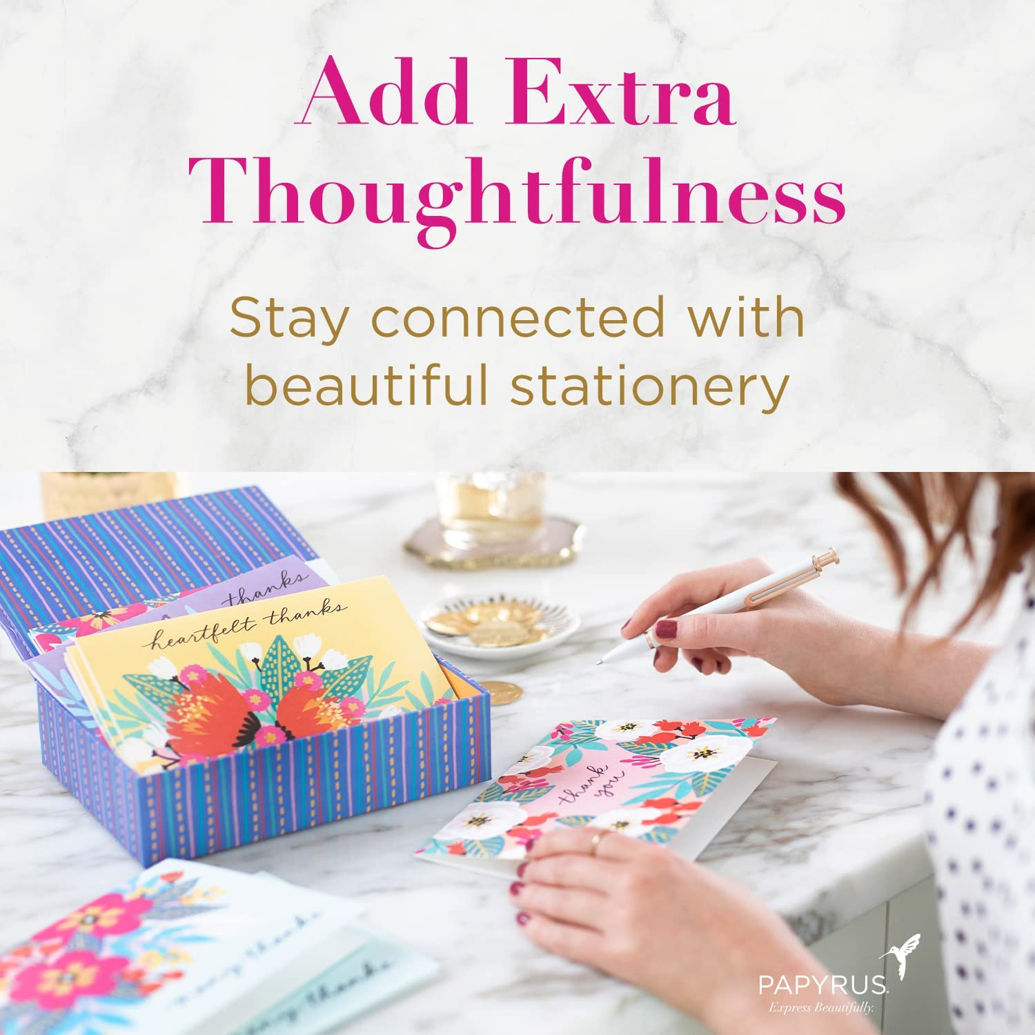 Papyrus Blank Cards with Keepsake Box, Garden Critters (20-Count) - Fruit image number 3