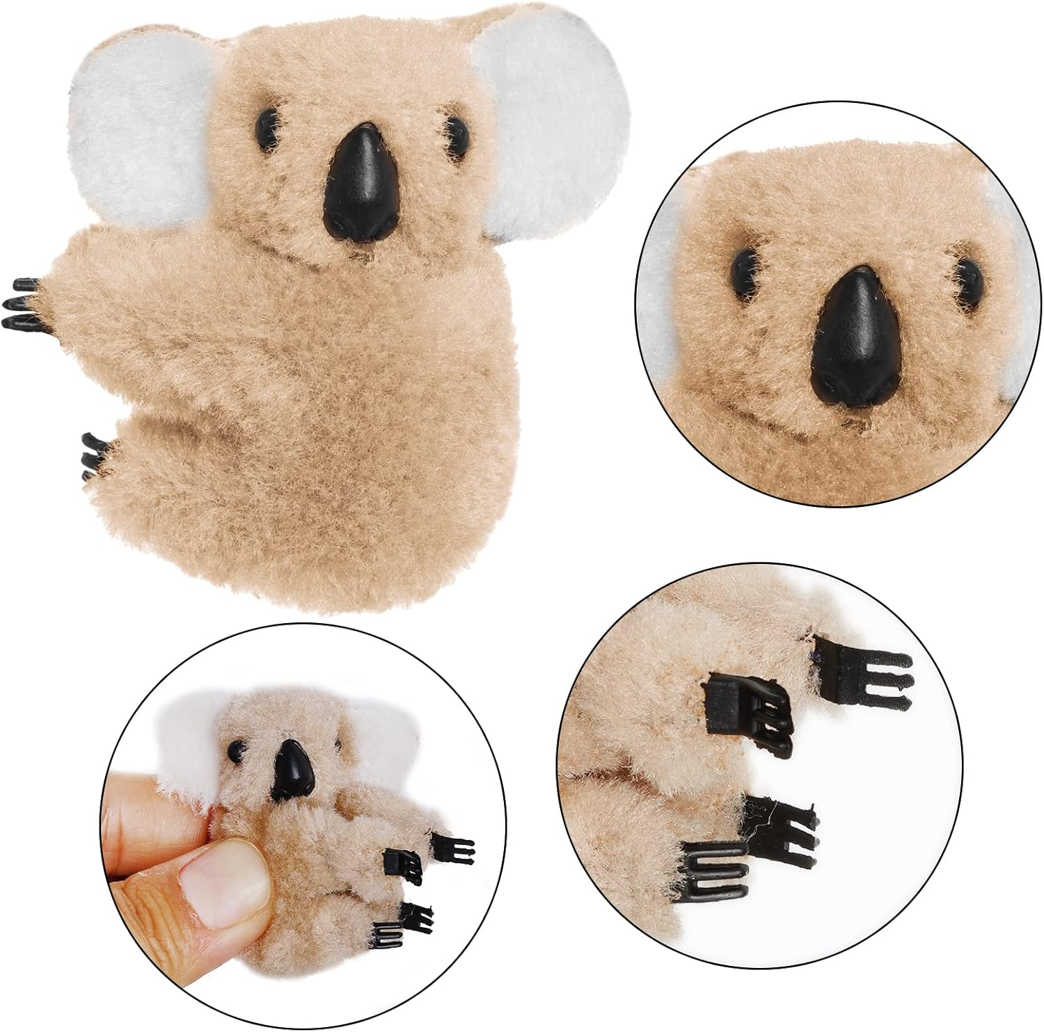 16Pcs Koala Clip Pencil Buddy Clip on Pencil Topper Animal Hungers Koala Birthday Party Supplies image number 2