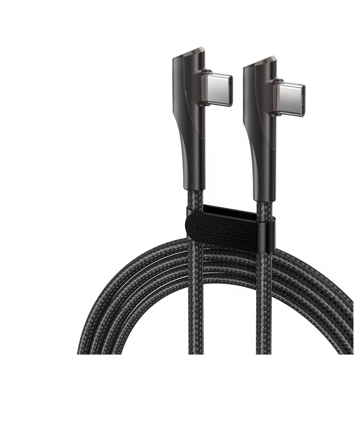 Toocki 1M Length 90-Degree USB Type-C Cable, Double Elbow Design, 480Mbps Fast Charging, Gaming Optimised, Black (1 Metre)