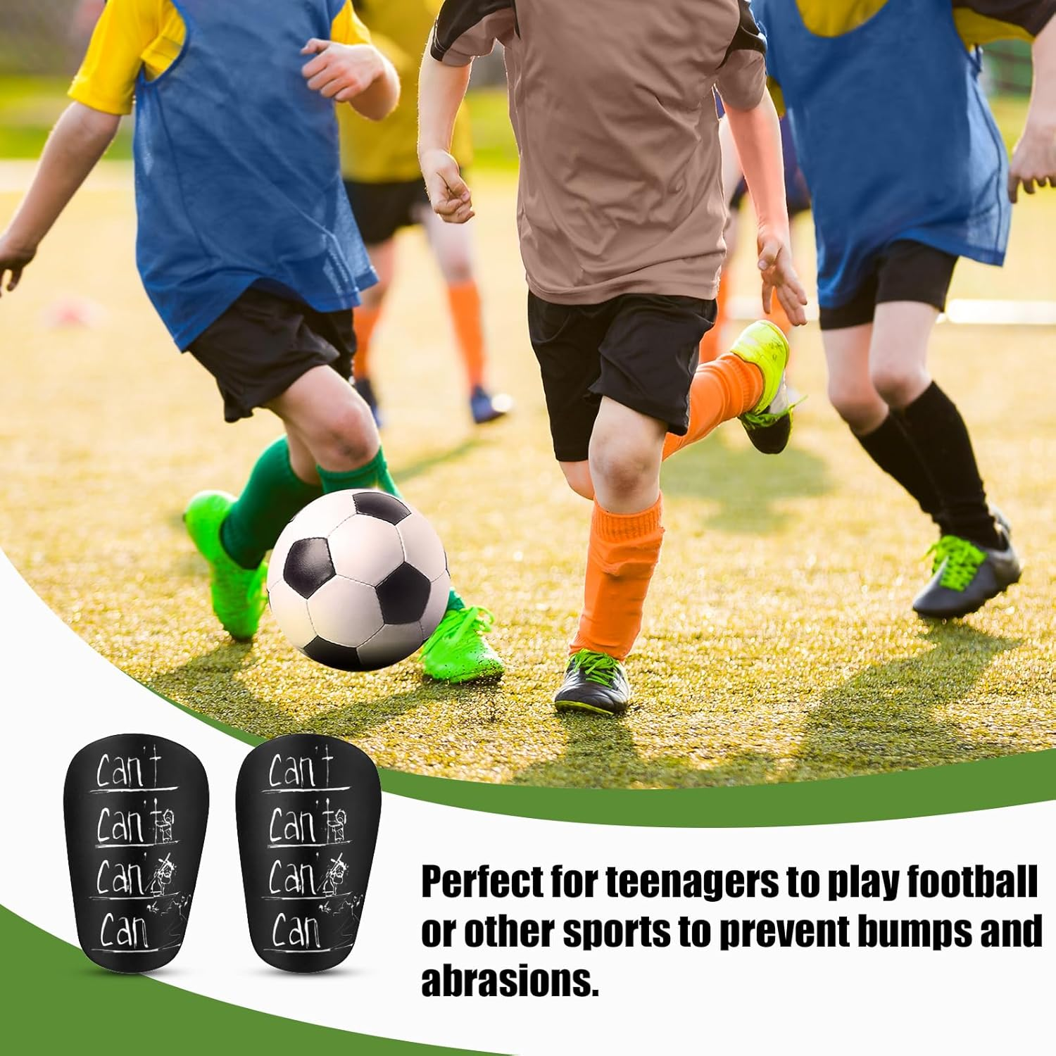 2Pcs Soccer Shin Guards, Mini Shin Guards Extra Small Football Shin Pads Protective Equipment Shin Protection for Youth Adults Kids Boys Girls Athletes image number 5