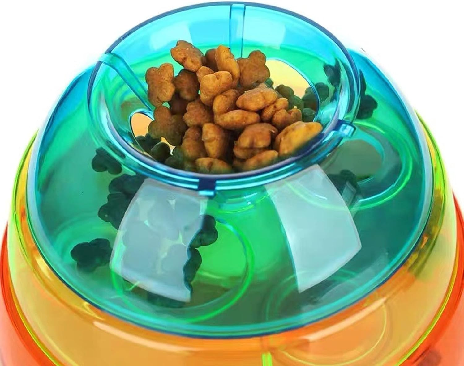 Luqeeg Treat Dispensing Puzzle Toy, Interactive Dog Slow Feeder Toy, Stimulation IQ Training Treat Dispenser Ball Dog Leaky Food Toy Interactive Chase Toy for Pets Increases IQ image number 1