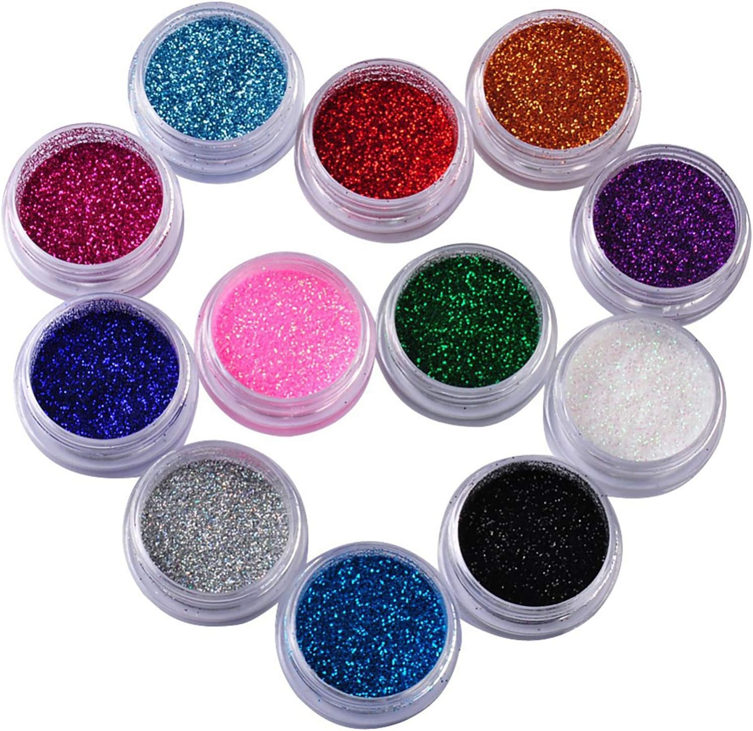 48 Bottles Nail Art Makeup Decoration Glitter Dust Powder Acrylic Nail Art Decoration Tool