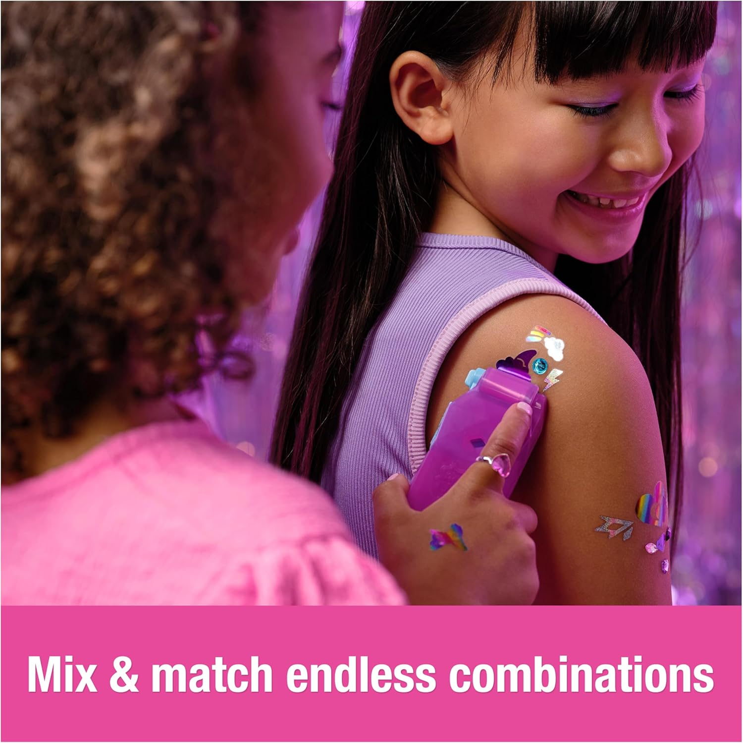 Cool Maker, Shimmer Me Body Art with Roller, Jewels & 3 Foils, 135 Metallic Temporary Tattoo Designs, Arts and Crafts Kids Toys for Girls Ages 7+