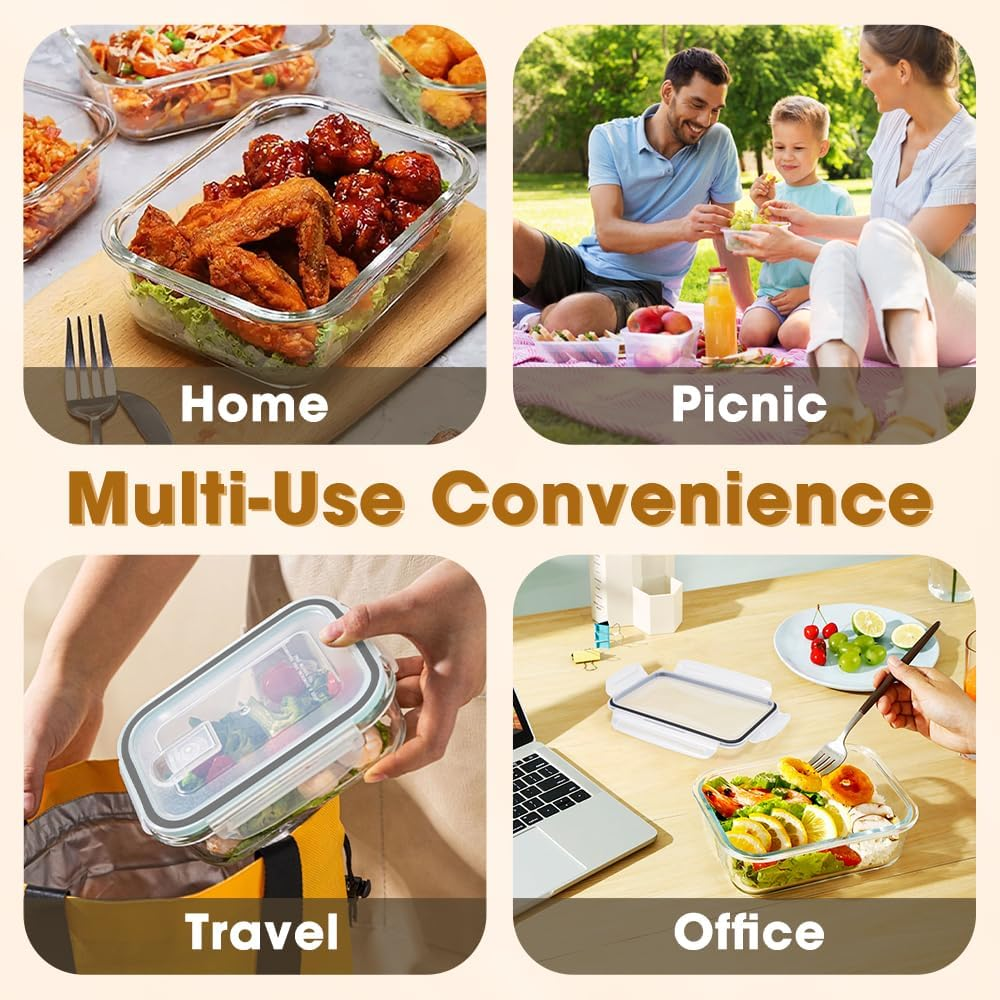 ZUNI 10 PCS Airtight Food Storage Containers with Lids, Plastic Containers for Kitchen Pantry Organization, Bpa-Free, Leak-Proof, Microwave/Dishwasher Safe with Labels & Pen