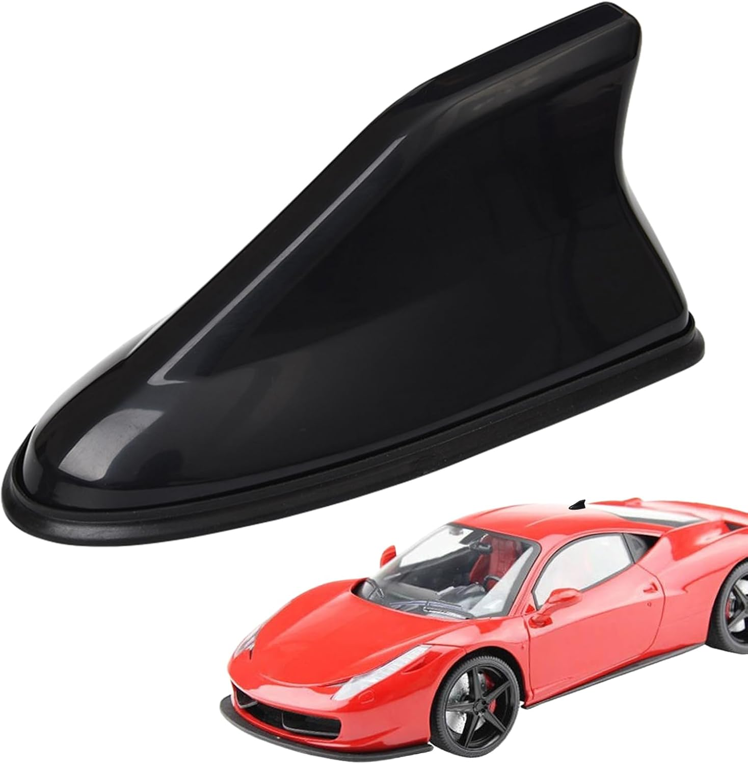 PUCHEN Car Shark Fin Antenna, Universal Roof Top Radio & Navigation Antenna, Waterproof Adhesive, Easy Install, Black image number 3