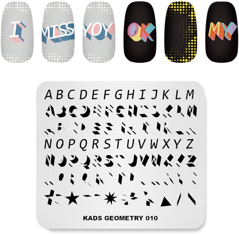 Stamping Plate - Fashion Geometry Dots Abstract Spots Points Theme Multi-Pattern Stamp Print Image Template for Nail Art Design image number 5