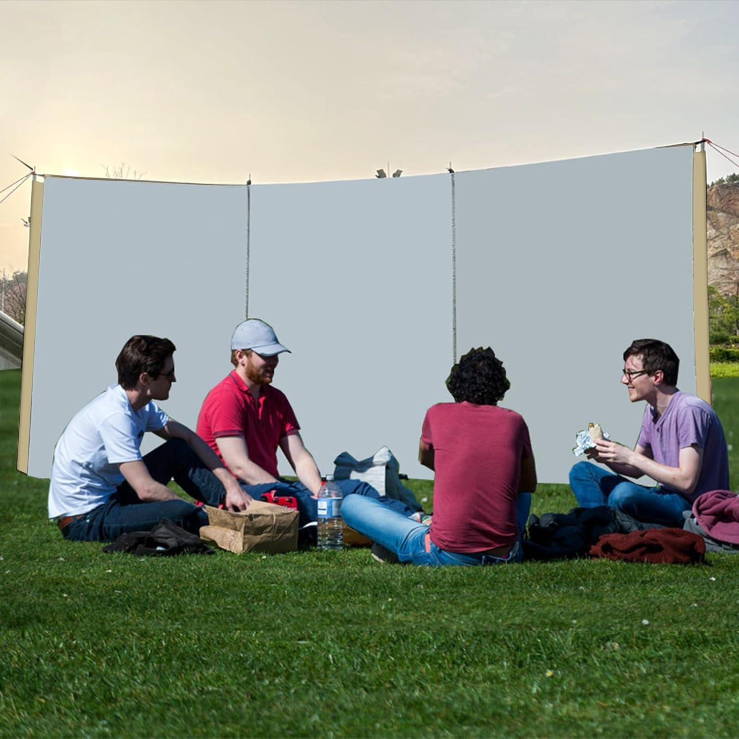 Beach Wind Blocker,Outdoor RV Privacy Shield | Versatile Sunshade, Windbreaker Camping, Windshield Shelter, Privacy Shield for Outdoor RV Libr image number 3