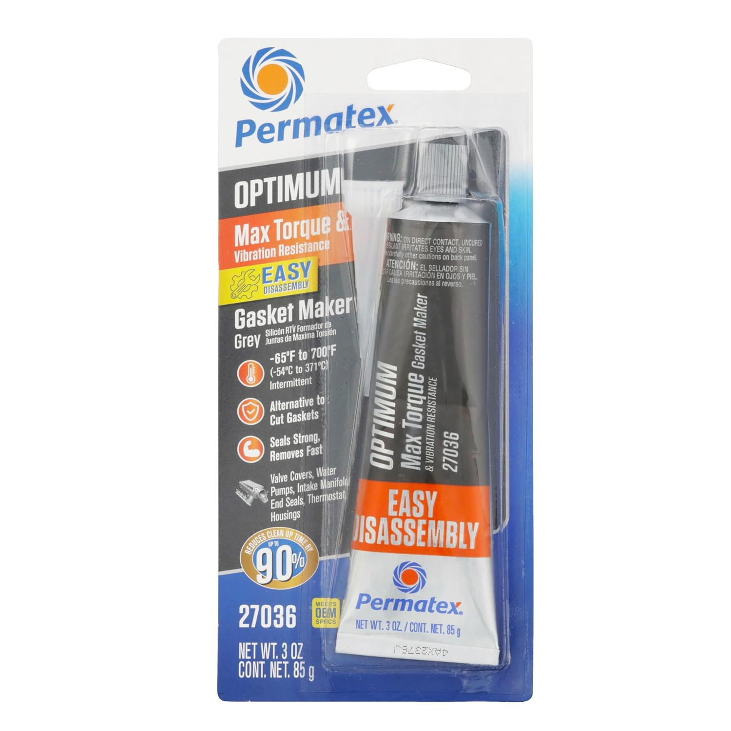 Permatex 27036 Optimum Grey Gasket Maker 3 Oz image number 4