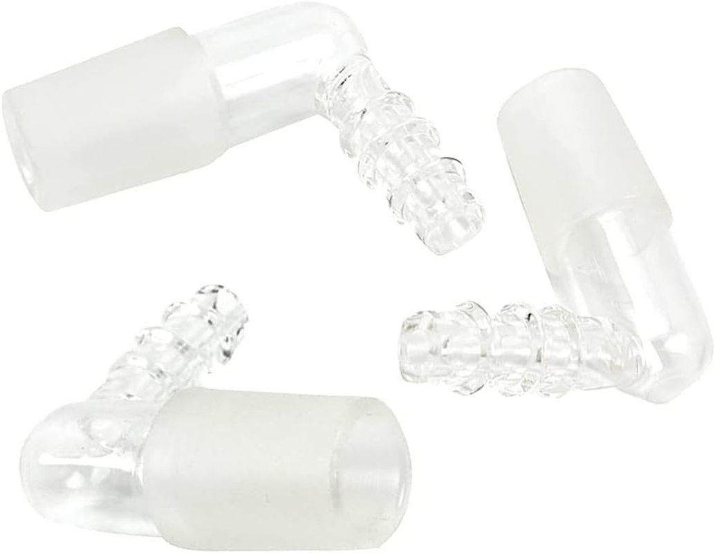 (3 PACK) Arizer Glass Elbow Adapter Replacement Part for Extreme Q and V-Tower Aromatherapy Tower Units by the Vapetrix