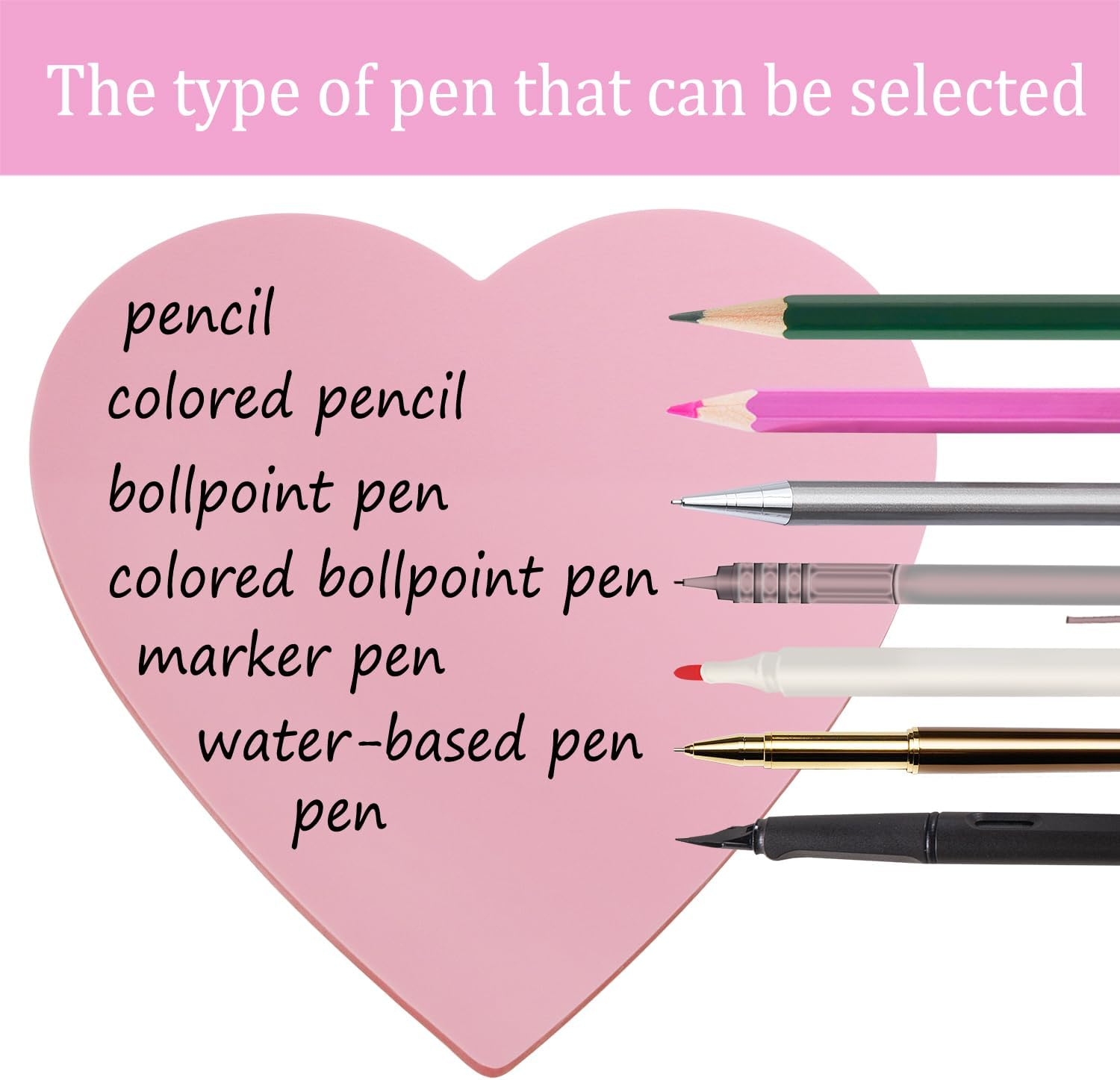 ONLYKXY 3 Pack Heart Shaped Transparent Sticky Notes 2.8X2.8In Waterproof Self-Stick Book Tabs 150 Sheets PET Markers Sticky Notes Pad (Pink) - Blue image number 5