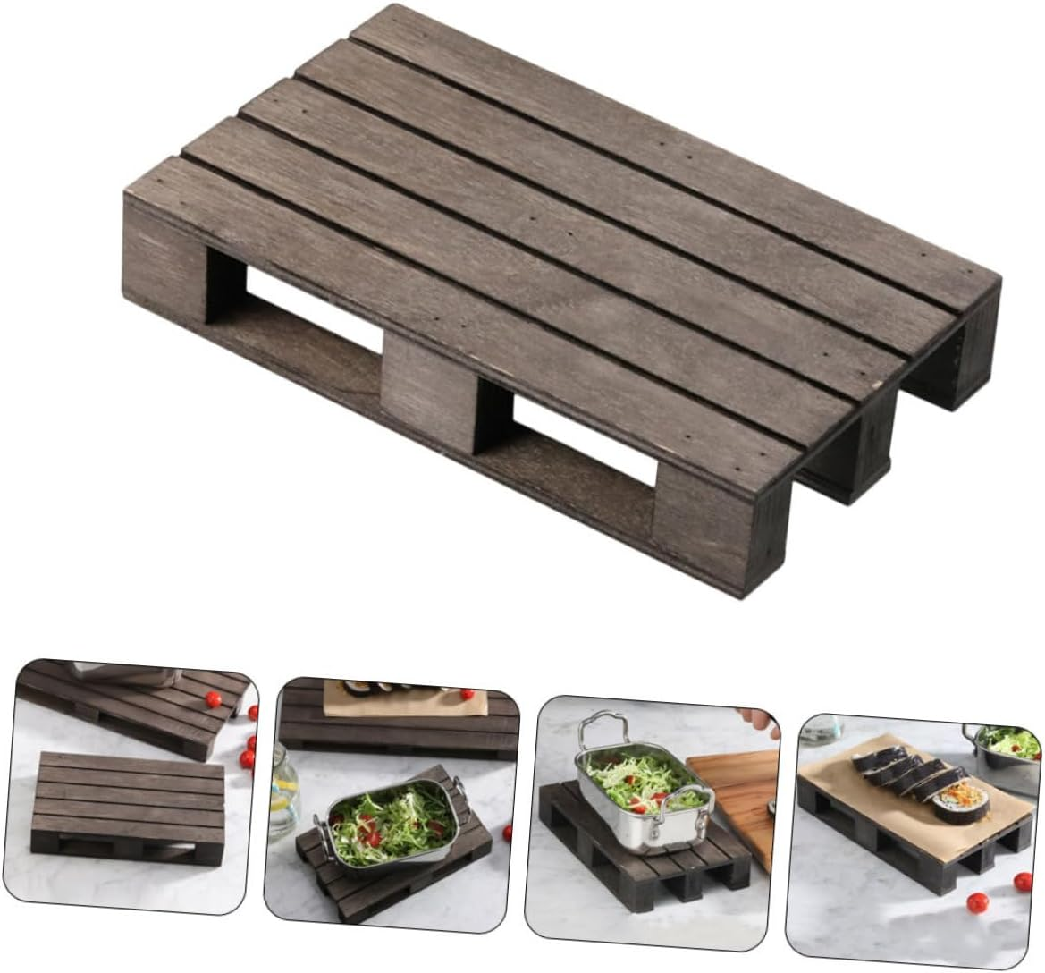 Wooden Pallet Coaster Heat-Resistant Trivet Mats for Hot Pots Dishes Elegant Dinner Server Tray Large Wood Trivet for Family Gatherings image number 4