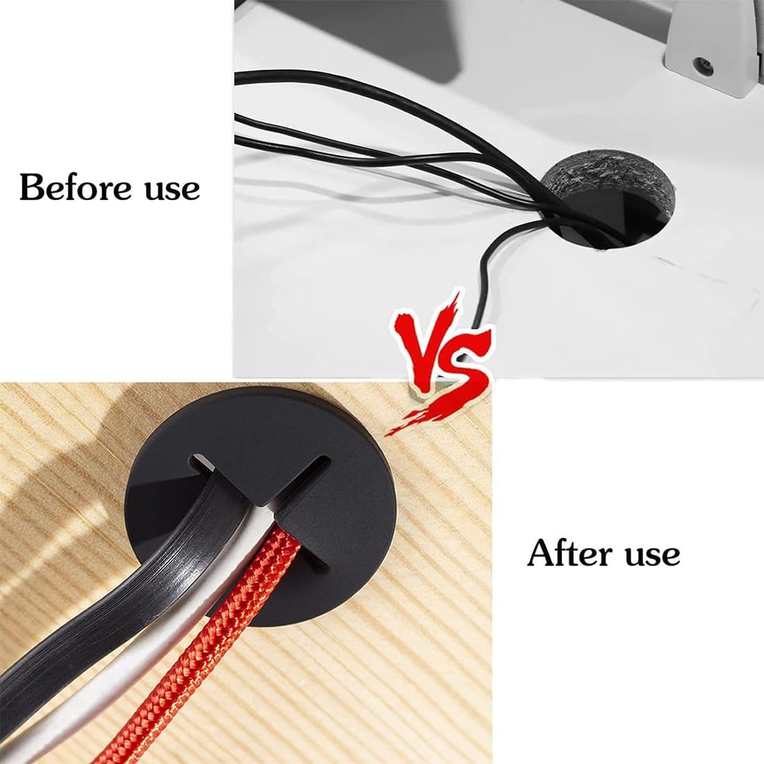 XUTONG 15PCS Desk Grommet,25Mm Desktop Equipment Wiring Management Desk Cord Hole Cover image number 5