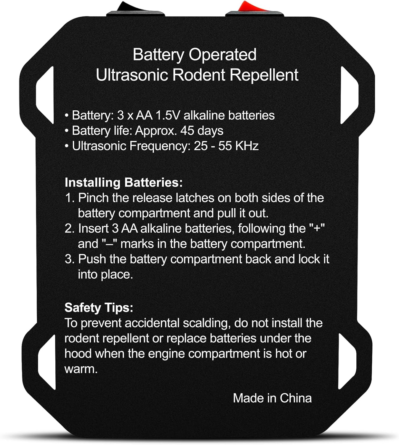Loraffe Rodent Repellent Ultrasonic under Hood Animal Repeller Battery Powered Rodent Strobe Light Keep Rat Mice Away from Car Engine Truck Garage Attic Basement Warehouse Barn Shed Vehicle Protection image number 6
