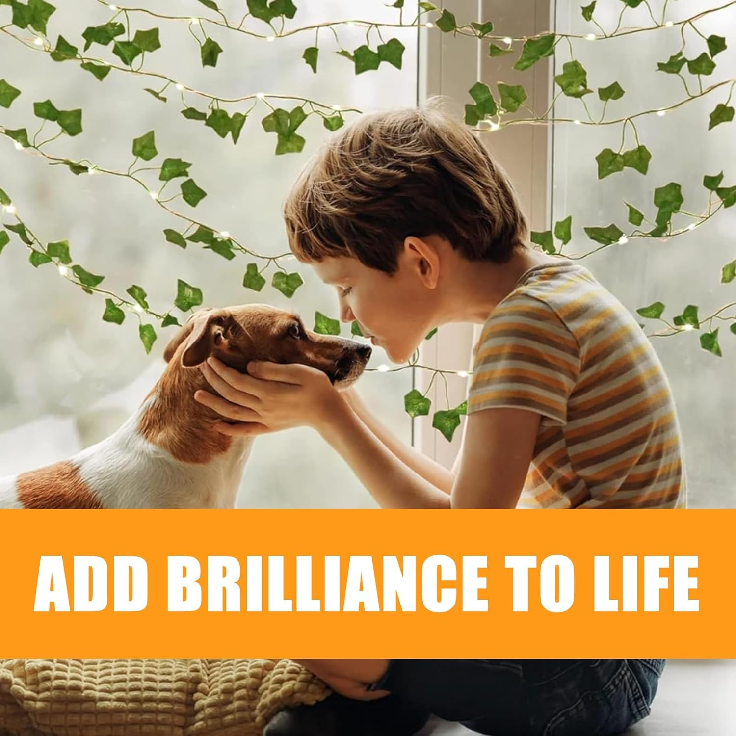 LED Fairy Lights Ivy Artificial 20 M Fake Ivy Garland with 200 LED Lights, Fairy Lights with Flower Garland, Hanging Plants for Indoor Use, Wedding, Party Decoration