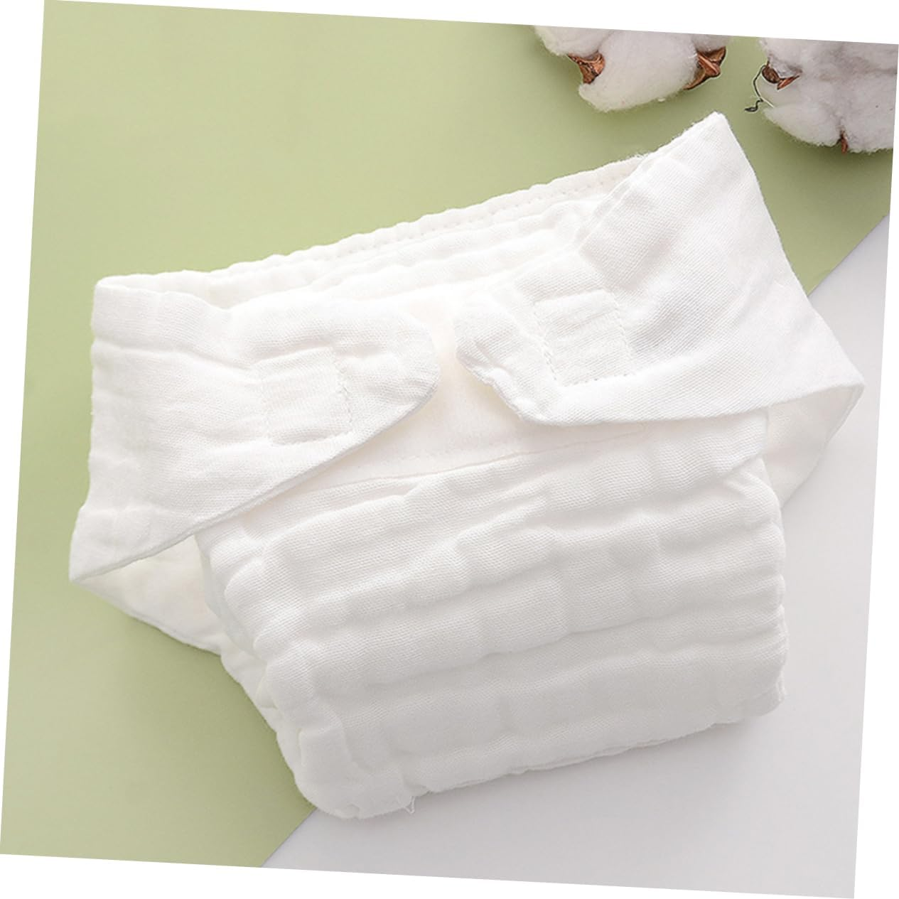 5Pcs Cotton Nappy Liners Boy Girl Diapers Newborns Washable Reusable Soft Nappy Inserts for Toddlers Swim Diaper Inserts image number 6