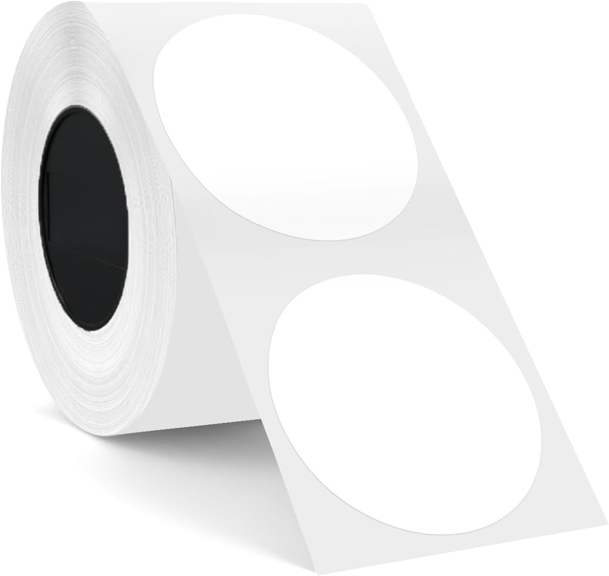 SUPVAN T50M Label Maker Tape Adapted Label Print Paper Refill White round Size &Phi;2 140Pcs Thermal Laminated Waterproof Self-Adhesive Multipurpose Labeling Tape Replacement