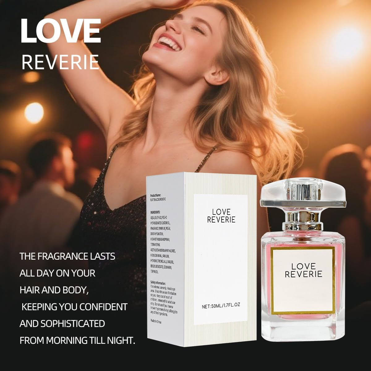 Love Reverie Eau De Parfum 50Ml | Alcohol-Free Vanilla Musk Perfume for Women | Long Lasting Gourmand Fragrance with Caramel & Coconut | Day to Night Scent image number 6