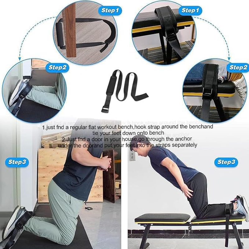 WEZCHUGHAOL Resistance Band Hamstring Curl Strap, Home Fitness Exercise Band, Adjustable Hamstring Roll Strap Assisted Sports Equipment for Leg Strength, Workout Resistance image number 3