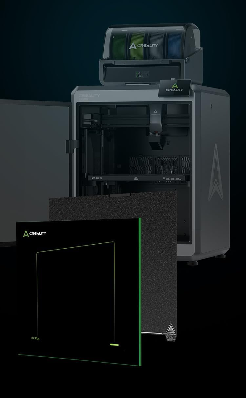 Creality Upgraded K2 plus PEI Frosted Build Plate Kit (370 * 370Mm), without Magnetic Flexible Steel Plate, Excellent Heat Resistance, 3D Printer Platform for K2P image number 4