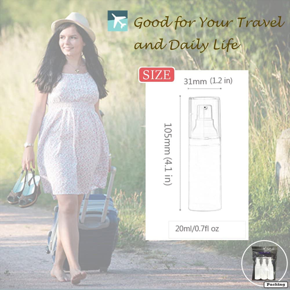 3Pcs 20Ml Sterile Airless Pump Bottle with Funnel Easy to Carry and Fill Matte Lotion Bottles for Travel image number 5