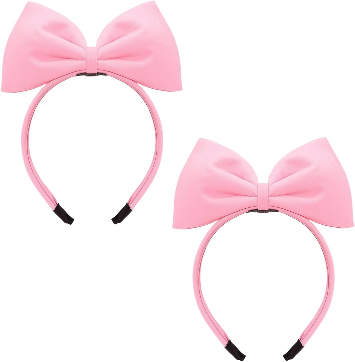 2Pcs Sweet Pink Halloween Bow Headband Bowknot Hair Hoops Bands Headpiece Hairband for Women and Grils,Women Christmas Birthday Party Decorations Accessories Easy to Wear,Headbands Hair Accessories image number 6