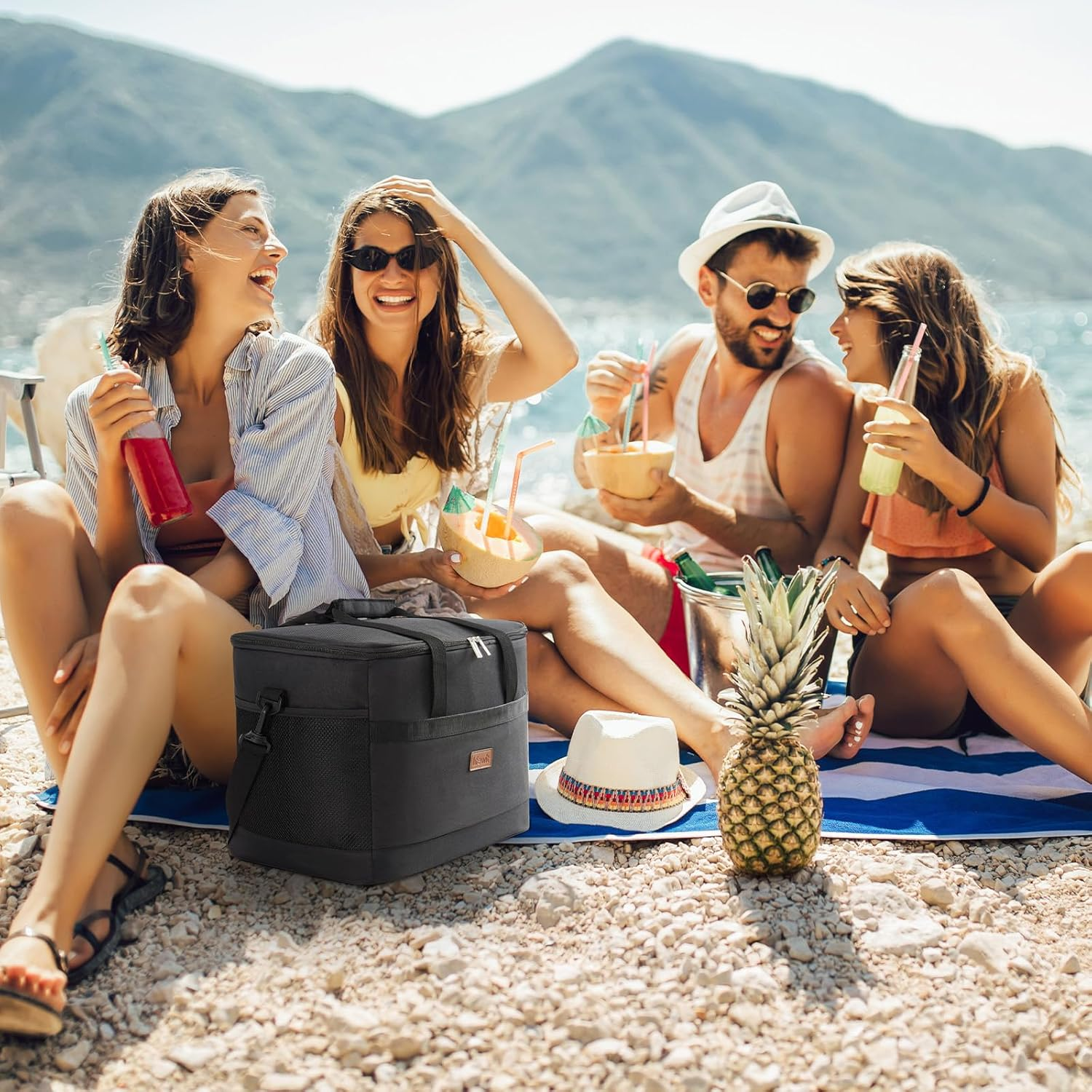 Lifewit Soft Cooler Bag Large with Hard Liner, Insulated Picnic Soft-Sided Cooling Bag for Camping/Bbq/Shopping Family Outdoor Activities image number 1