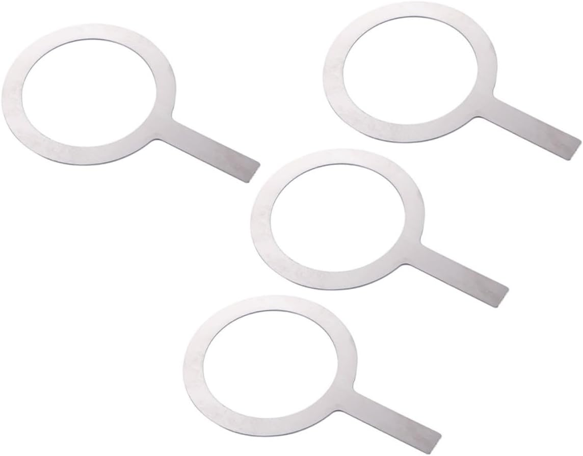 4Pcs Stainless Steel Milk Tea Cup Gasket 98Mm Diameter Anti-Scald Baking Cup Rings Protective for Home and Cafe Use image number 4