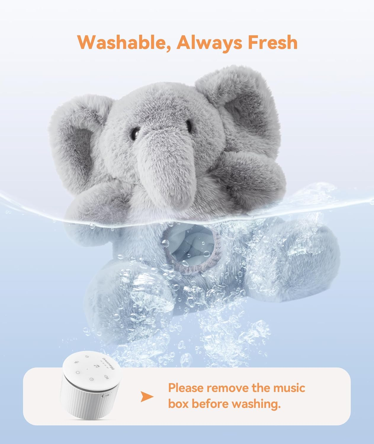 Dreamegg Baby Sleep Soother - White Noise Machine with Recording, 21 Soothing Sounds, Child Lock, Skin-Friendly & Washable, USB Rechargeable White Noise Sound Machine for Baby Sleep, Travel, Gift