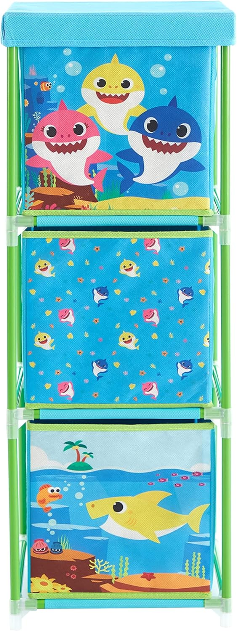 Idea Nuova Nickelodeon Baby Shark 3 Tier Fabric Storage Organizer with 3 Cubes and Removable Lid - Paw Patrol image number 5