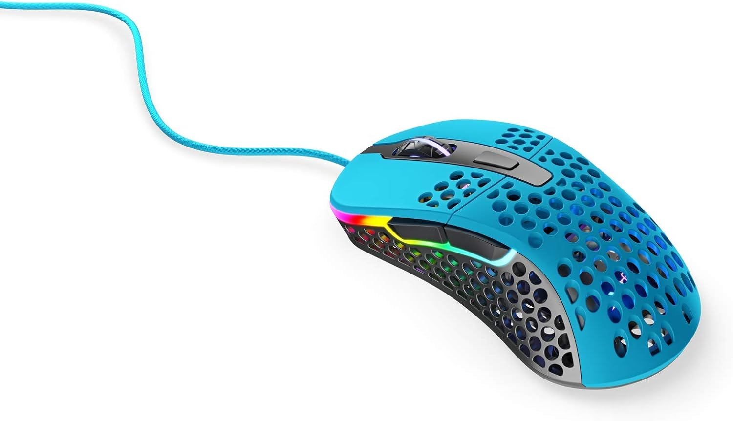 Xtrfy M4 Ultra-Light Optical RGB Gaming Mouse, Miami Blue image number 4