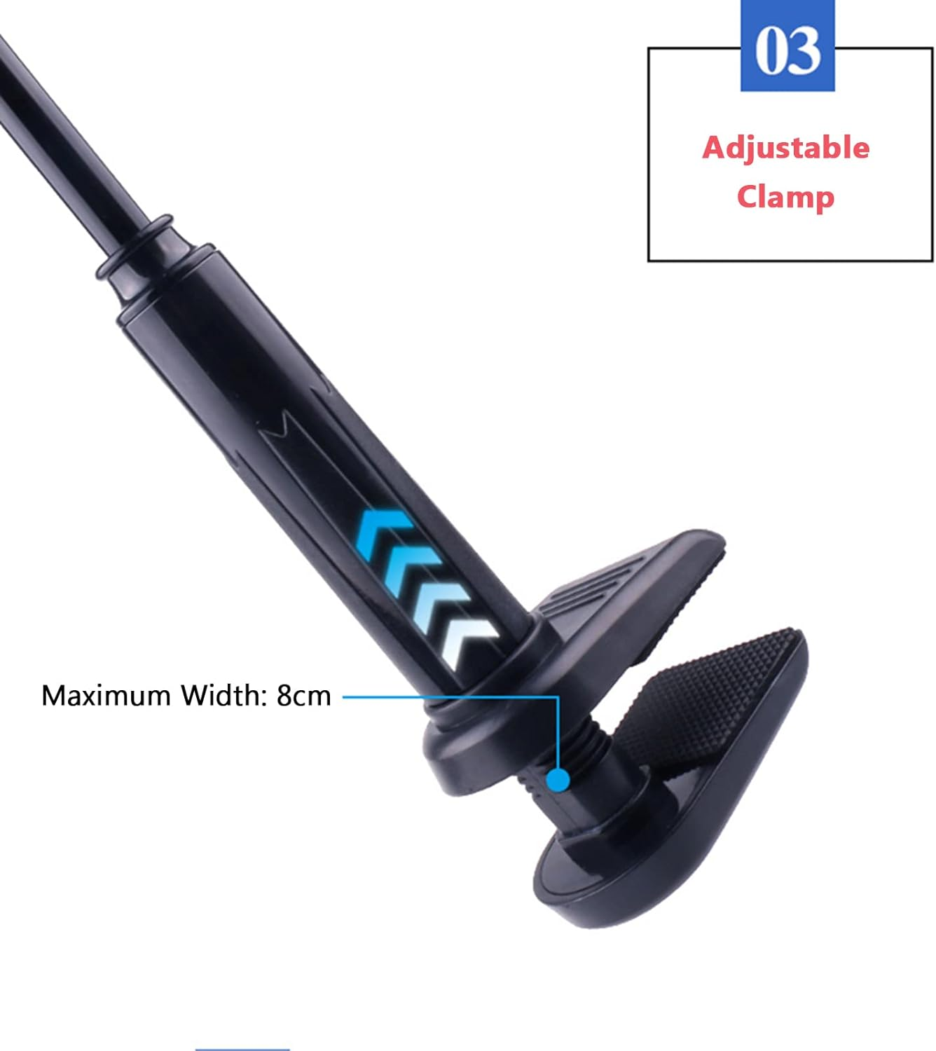 RCKEY Alloy Hair Dryer Stand 360 Degree Rotating Hands Free Hair Dryer Stand with Clamp Blow Dryer Holder Adjustable Height Hair Dryer Holder image number 3