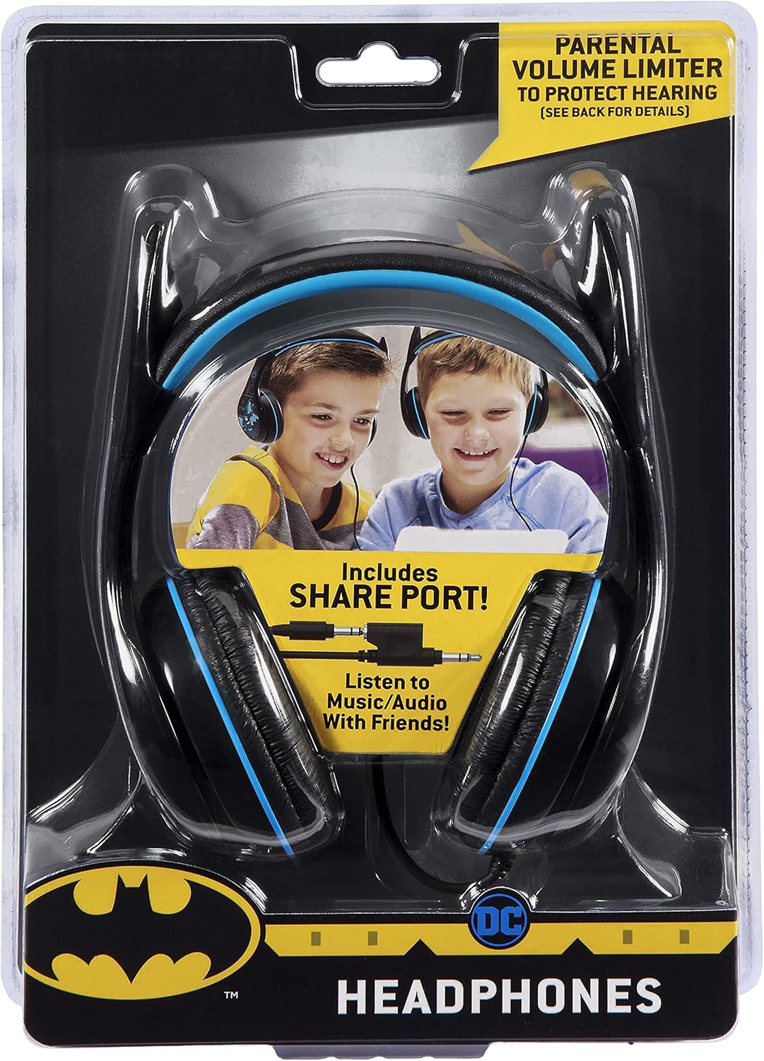 Batman RI-140BM.EXV0 Batman Headphones on Ear with Safety Volumelimiter (Black) image number 6