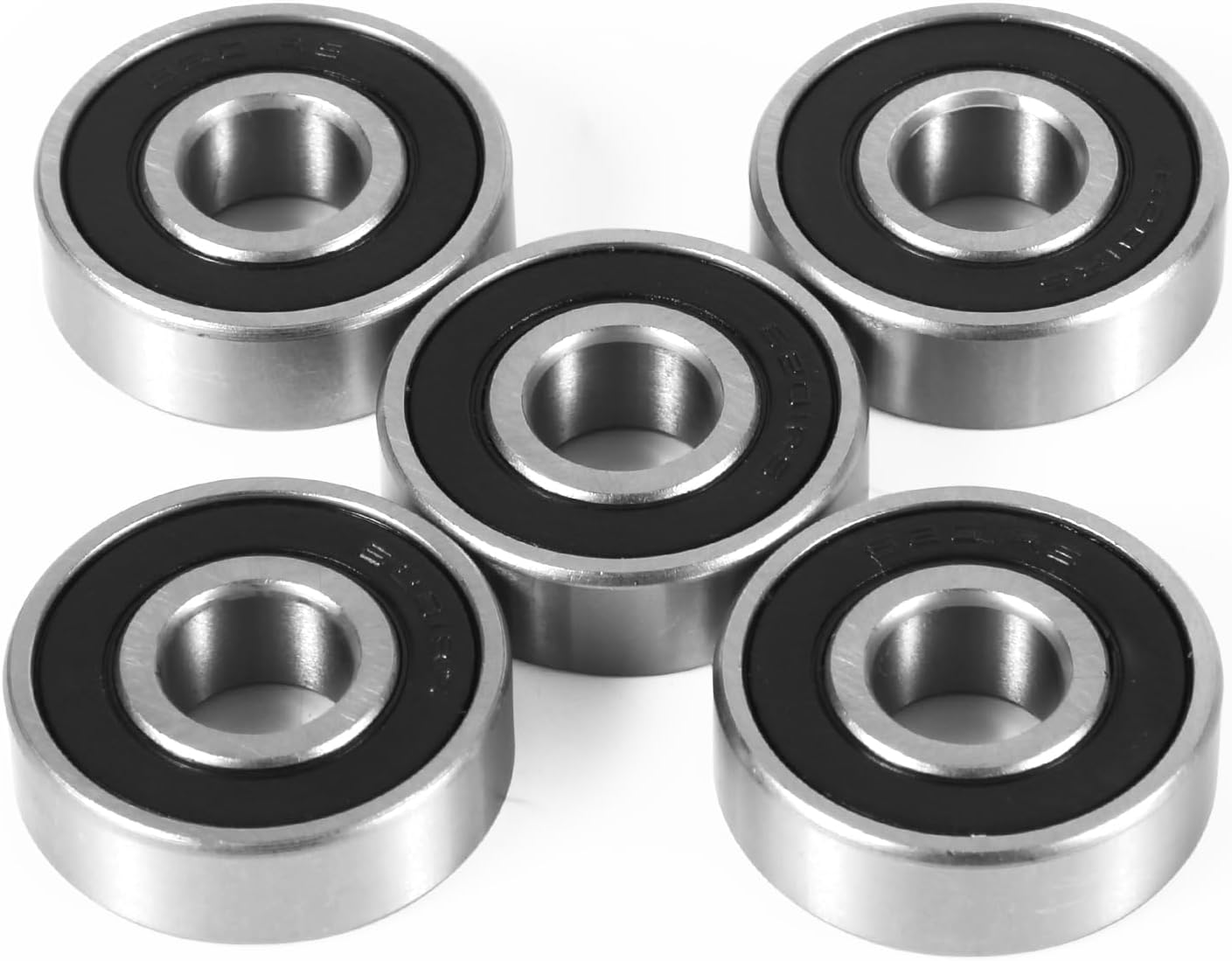 5Pcs 6201RS Front and Rear Wheel Bearing Kits for Coleman CT100U CC100X, Wheel Bearings Replacement for Baja Motorsports 97Cc Doodle Bug Motovox MBX10 Classic 80Cc Mini Bike Go Kart Parts image number 3