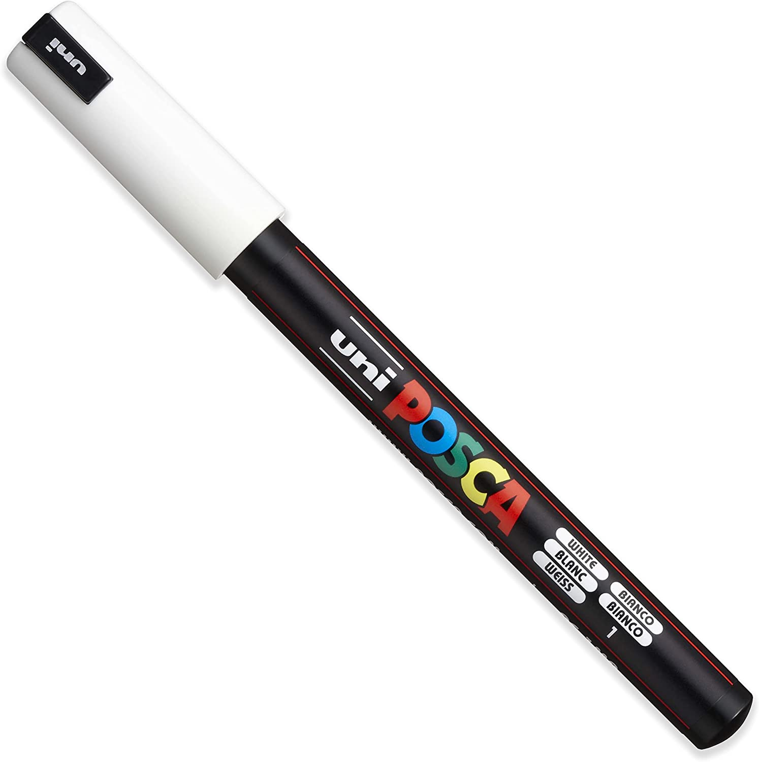 POSCA PC-1MR Paint Marker Art Pens - 0.7Mm Nib - White Ink - Pack of 2 image number 1