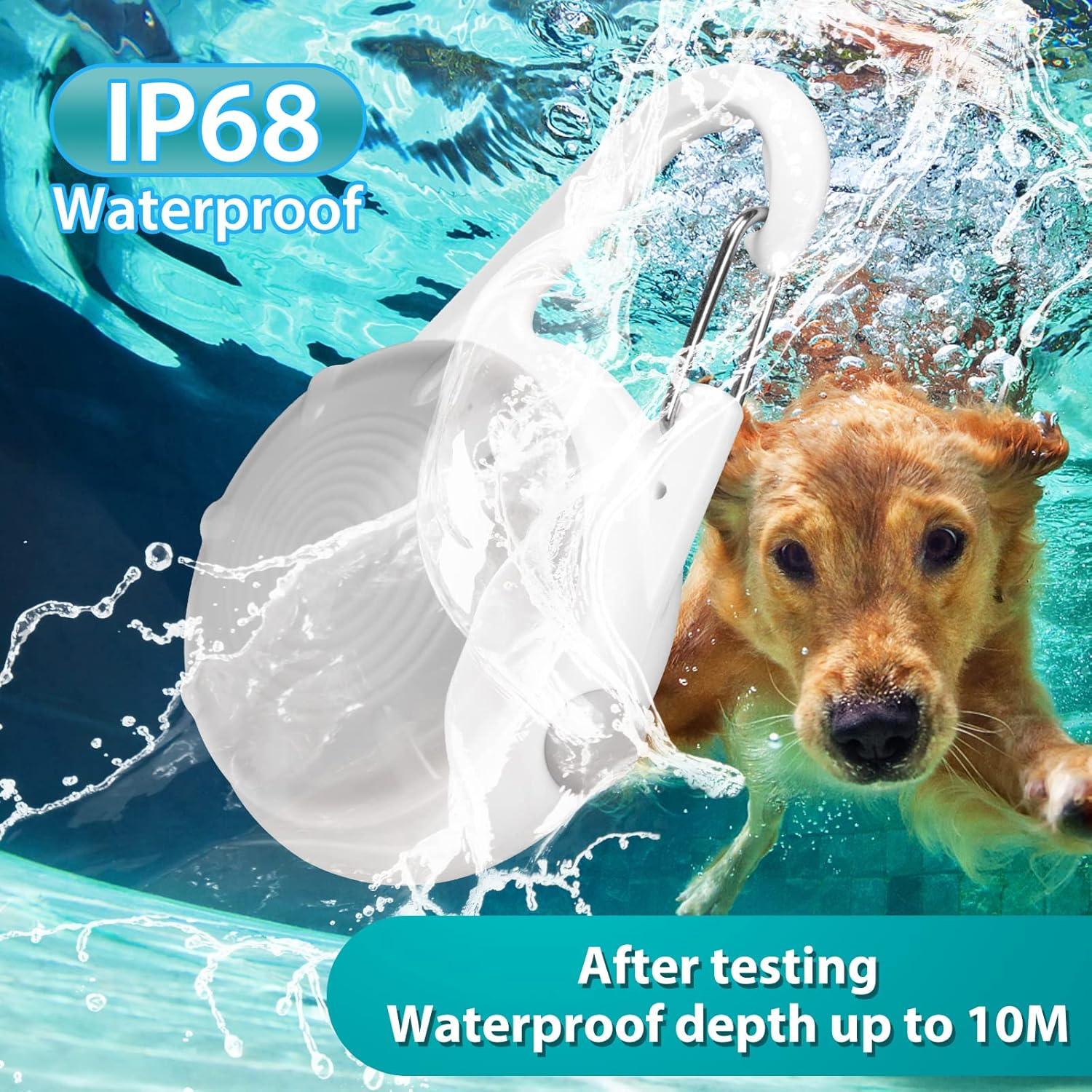 Dog Collar Lights for Night Time,1 Pack 4 Modes Dog Light Rechargeable Led for Pet Collar, IP68 Waterproof Pet Safety Accessories for Night Walking Clip On image number 4