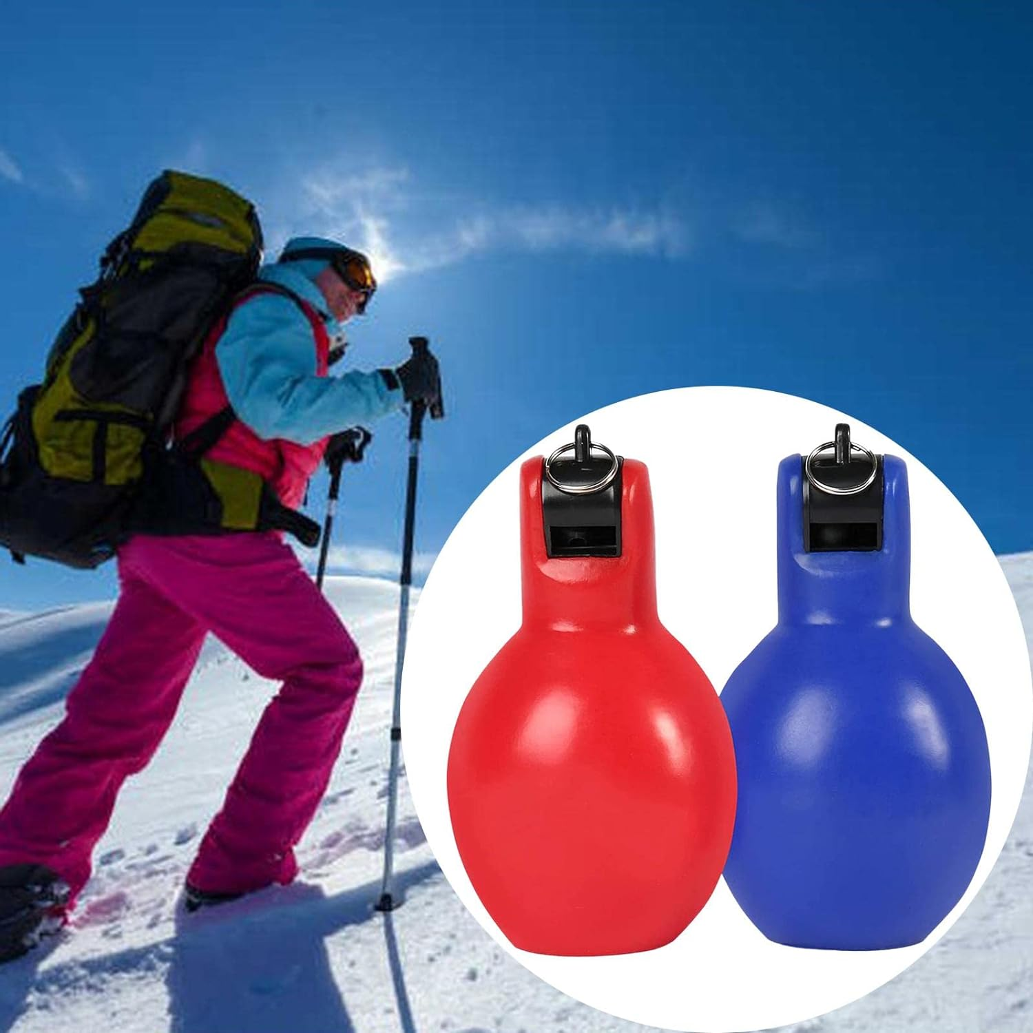 Portable Squeeze Whistle, Outdoor Sports Loud Sound Gift Equipment PVC for Hiking