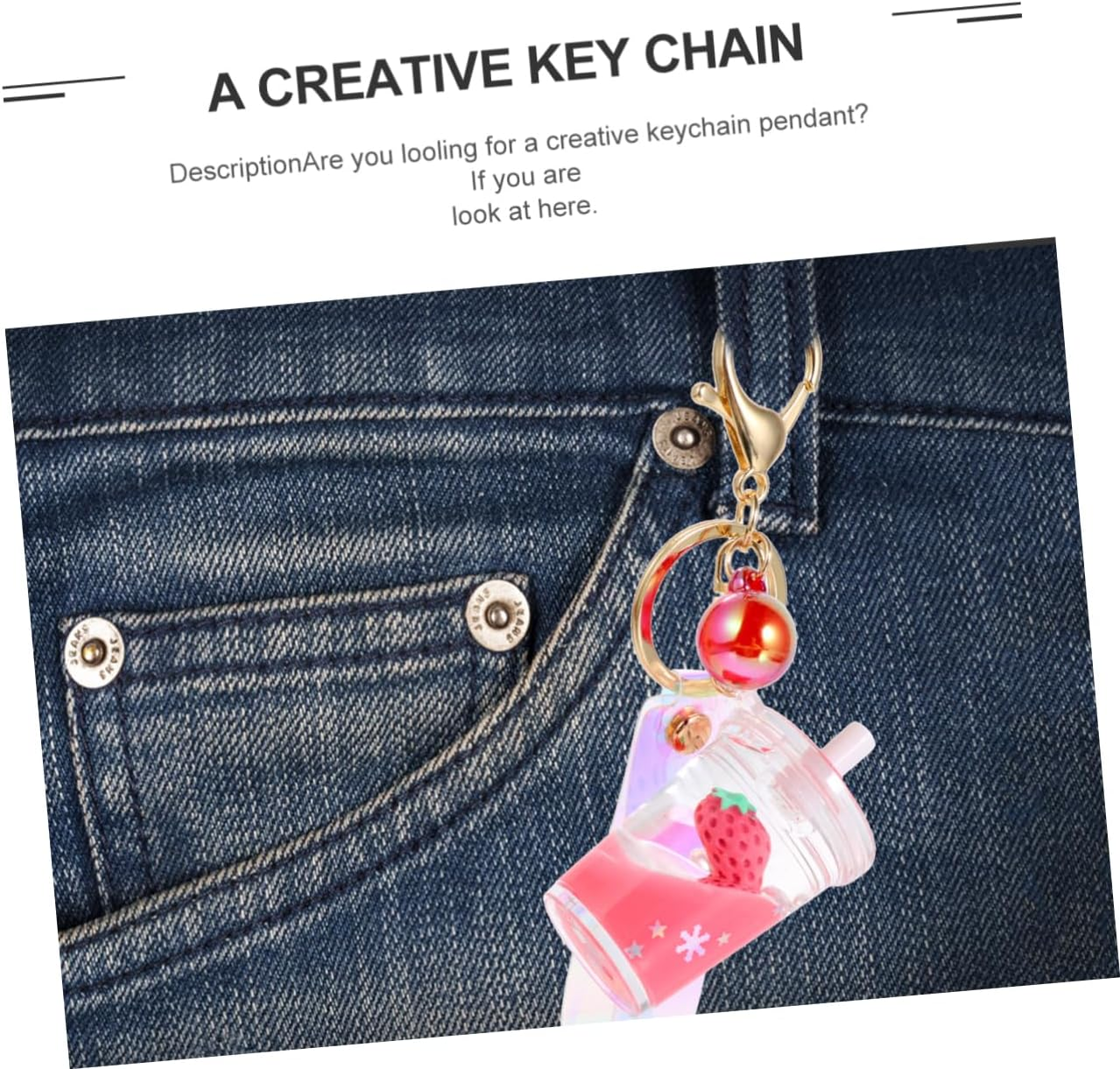 1Pc Fruit Keychain Hand Bags Elegant Key Chain Tote Purse for Women Fringe Purse Car Trim Wallet for Women Creative Quicksand Key Ring Quicksand Liquid Tote Bag Tassel Miss White image number 2